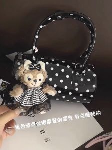 Túi Đeo Vai Nhỏ Họa Tiết Bướm Màu Tương Phản Túi Tròn Đa Năng Túi Đeo Chéo Thời Trang Cho Nữ Túi Đeo Vai Mềm PU Mùa Hè 2025