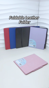 LONG Foldable Leather Folder Clipboard File Folder Writing Pad Paper Organizer Fit Yellow Pad
