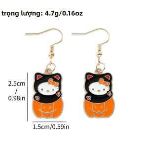 Takara Tomy | Hoạt Hình Hello Kitty Anime Halloween Tai Dễ Thương Mèo Kitty Bông Tai Nữ Thời Trang Bé Gái Dự Tiệc Món Quà Trang Sức