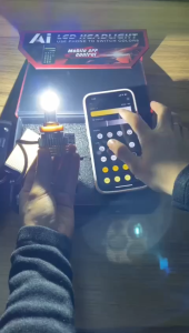 App Control Color Changing 70W LED Headlight Bulb Car Light Bulb H4 H7 H11