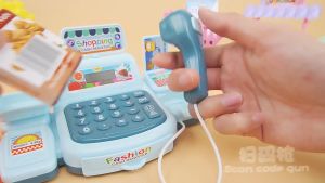 Creative Childrens Supermarket Cash Register Toy Simulation Supermarket Play Home Collection Cashier 3-8-year-old Male and Female Babies Christmas gift