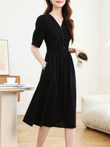 Elegant Versatile Casual Black Dress