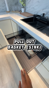 DHM ATELIER Under Sink Rack U Shape Sliding Cabinet Pull Out Basket Kitchen Organizer Rak Bawah Sinki