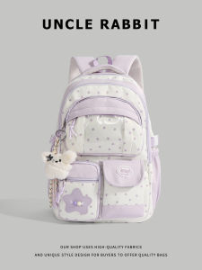 Star Backpack Large Capacity Dual Shoulder Bag Elementary School Students Reduction Load Backpack Sweet College Style Polyester