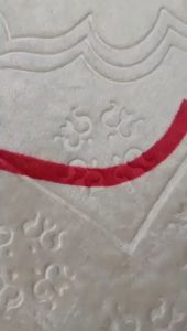 Sajadah Turkey Turki Floral Bunga Emboss Premium Dasar Krem Cream Ukuran Besar