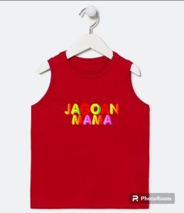 Singlet anak cewek cowok motif jagoan mama usia 2-10thn
