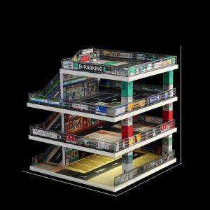 Lighted Car Storage and Display Garage 1:64 Model