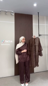 JENNA TUNIK SET CELANA BAHAN SILK MIX BRUKAT CHANTILY FULL SET TUNIK DAN CELANA KONDANGAN WANITA TERBARU TUNIK BRUKAT BAJU SETELAN KONDANGAN