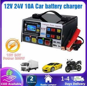 Automatic Pengecas Bateri Kereta Motorsikal Car Battery Charger Restore Charge Pulse Repair Moto/car Pulse Repair Charging Truck Ship Pulse Repair Pengecas Bateri Kereta Motor dan Car Battery Charger 400A Power Charging Car Ship Pulse Repair Battery Motor