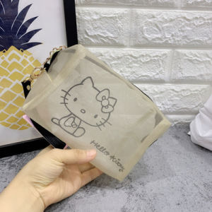 Túi Đựng Mỹ Phẩm HelloKitty Túi Vuông Nhỏ Túi Đựng Đồ Cầm Tay Túi Đựng Đồ Có Thể Đựng Nhiều Đồ Túi Lưới Rỗng PVC Túi Vuông