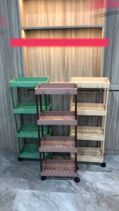 Mall Perabot | Rak Yeye plastik Serbaguna | Persegi Panjang | Tempat Penyimpanan | Rak Toilet Kamar Mandi | Rak Dapur | Rak Tingkat Portable Roda