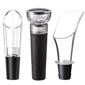 Wine Pourer Decanter Red Wine Aerating Pourer Spout Decanter Wine Pouring Aerator Wine Stopper Portable Bar Tool Accessories