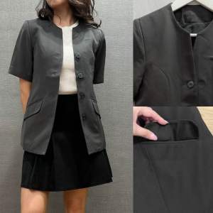Blazer Wanita Lengan Pendek Murah (KRN21 Slyfront Gray)