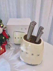 SMEG Knife Holder Set Vintage Stainless Steel Kitchen Knife Bread Knife Home Kitchen Knife