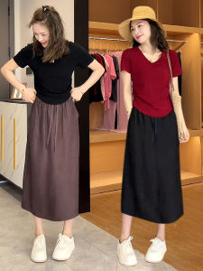 TIANQIANHUI | Chân Váy A-line Mốt Nhẹ Satin Acetate
