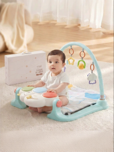 SHI YUE JIE JING | Newborn Educational Activity Toy Pedal Piano with Bed Bell