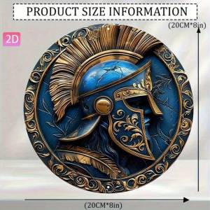 CIFbuy | Spartan Helmet 2D Metal Wall Art Vintage Roman Warrior Decor for Home