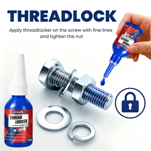 Thread Locker Blue 243 Red 271 Removable Permanent Locking Nuts Bolts Seal Lock Tight Fasteners Anaerobic Curing Metal Glue Tool
