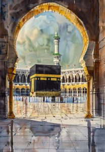 KAYOU | Oil Painting By Numbers Al-Aqsa Mosque Kabah Islam Digital Paint By Numbers on Canvas Frameless Home Decor
