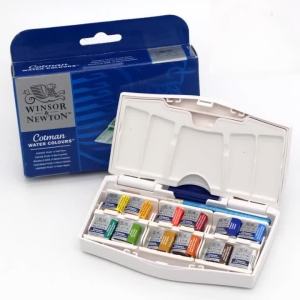 12บล็อกสีอังกฤษวินด์เซอร์นิวตันของแข็งสีน้ำสีชุดอุปกรณ์ศิลปะของศิลปินกลางแจ้งภาพวาดสีน้ำสร้าง