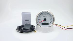HD 85mm GPS Speedometer 0-80Km/H Speed Odometer Gauge 7 Colors Backlight for Marine Boat Car Truck 85mm Diam Holder(Option)