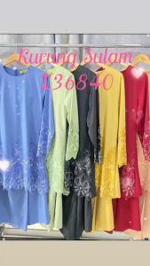 [PREMIUM] Size S - 4XL Raya 2023 Women Muslim Baju Kurung Moden Sulaman Muslimah Fashion Selesa Anggun Saiz Besar