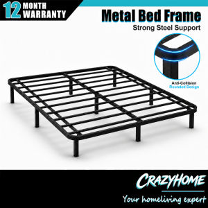 Crazy Home Metal Bed Frame Queen/King/Single/Super Single Bed Frame Katil Besi Murah Katil Bujang铁架床