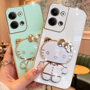 Hot Phone Case VIVO Y28 Y18 Y18s 4G New Cute Cartoon Trend Silicone Ultra-thin Soft Casing with Fashion Car Magnetic Hello Kitty Spinning Mirror Holder 2024