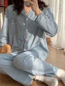 Cotton Long Sleeve Minimalist Loose Wearable Pajama Set