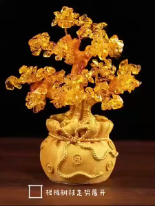 Crystal Money Tree Golden Lucky Tree Money Bag Bonsai Wealth Home Office Decor New Year Gift Ramadan Decoration