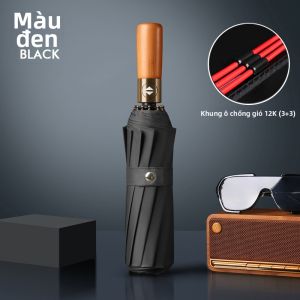 MUZHOUYU | Ô Gấp Tự Động Cán Gỗ Cỡ Lớn