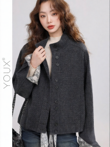 YOUXIANG | Áo Khoác Tweed Đa Năng Đơn Giản và Thanh Lịch cho Phụ Nữ
