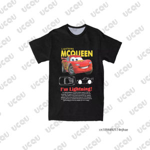 2Pcs Outfits Children Tracksuit Lightning Mcqueen and Sally Print T Shirt+Pajamas Pant Set Casual Couple Suit Kids/Adult Clothes