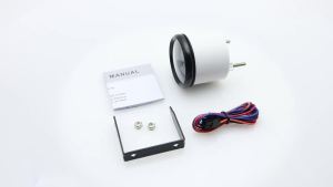 RYSJM | 2" 52mm Fuel Gauge +Sensor 0-90ohm Car Boat Motorcycle Electronic LED Display Fuel Level Moto Meter Car Gauge Black With Sensor