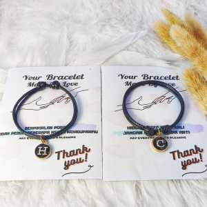 Gelang Couple Inisial Nama Epoxy | Gelang Inisial Nama Charm Epoxy