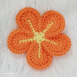 ดอกลีลาวดีไหมซัมเมอร์#20 ดอกไม้ถัก DIY สำหรับตกแต่งชิ้นงาน งานแฮนด์เมด ขนาด6-6.5ซม