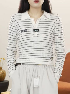 QINGNAER | Fashion Retro Minimalist Plus Size Knitted Polo Shirt