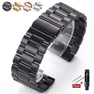 18mm 20mm 22mm 24mm Stainless Steel Strap for Samsung Galaxy Watch 7/6/5/4/3 40mm 44mm Metal Watchband for Huawei GT3/4 Bracelet