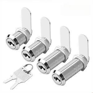 Small Cylinder Cam Lock with Pin Tumbler for Electrical Box Toolbox Communication Cabinet Replacement Lock Accessory
