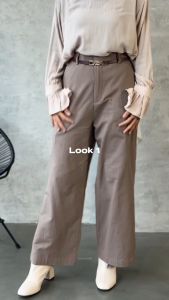 YEPPUOUTFIT - Minju Pants (BAWAHAN ONLY) | Basic Celana Kulot Linen Twill Hijab Skena Style Nyaman
