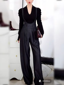 Fashionable High Waist Wide Leg Womens Overalls Summer New Style Slimming High End Feeling This Years Popular Trousers