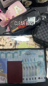 Clear bins organizer PET material hard shell waterproof and durable