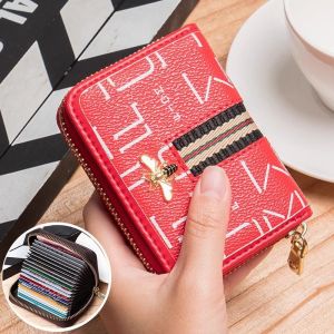 JIFANPAUL | High-end Anti-demagnetization Womens Card Holder with Multiple Card Slots