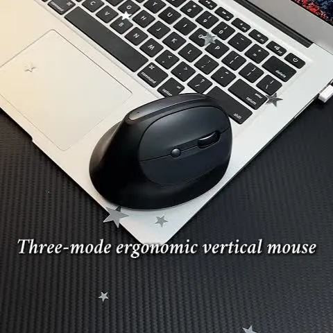 BOW MD390L Three-mode Ergonomic Mouse Wireless Bluetooth Type-c Rechargeable 2.4G Mouse Office Gaming for Laptop Tablet Desktop