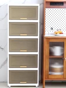 STON Cabinet Drawer Thickening Flip Top Storage Box Plastic Wardrobe For Clothes Home Kitchen Organizer Cabinet Aparador