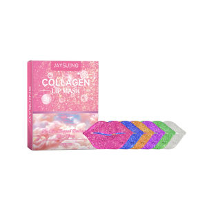 Jaysuing(简素净) | Glitter Collagen Lip Mask Hyaluronic Lines Lighten Dark Lip Hydrating Firming Lip Patches Overnight Sleeping Lip Treatment Mask