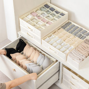 Three-In-One Drawers Style Underwear Socks And Bra Organizer Box Fabric Home Storage Solution Closet And Dresser Organizer