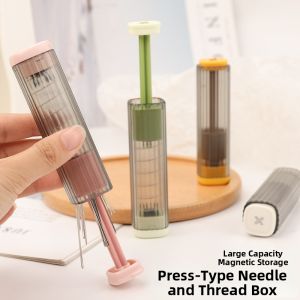 QINGPIN | Macaron Colors New Press-type Plastic Storage Case Magnetic Pin Holders