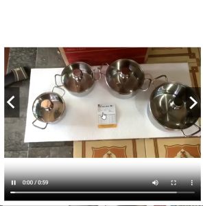 Bộ Nồi Xửng Quánh Chảo 3 đáy Inox 430 Fivestar 5 món Nắp Inox đun được trên bếp điện từ