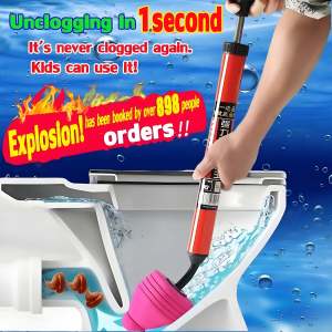Pelocok tandas Unclogs in 1 seconds🚽Toilet plunger high pressure air blaster toilet unblocking tool Multifunctional drain pump toilet pump pipe plunger toilet plunger kitchen pump sink pam tandas tersumbat drainage pipe declogger Drain dredge tool通水管神器 通